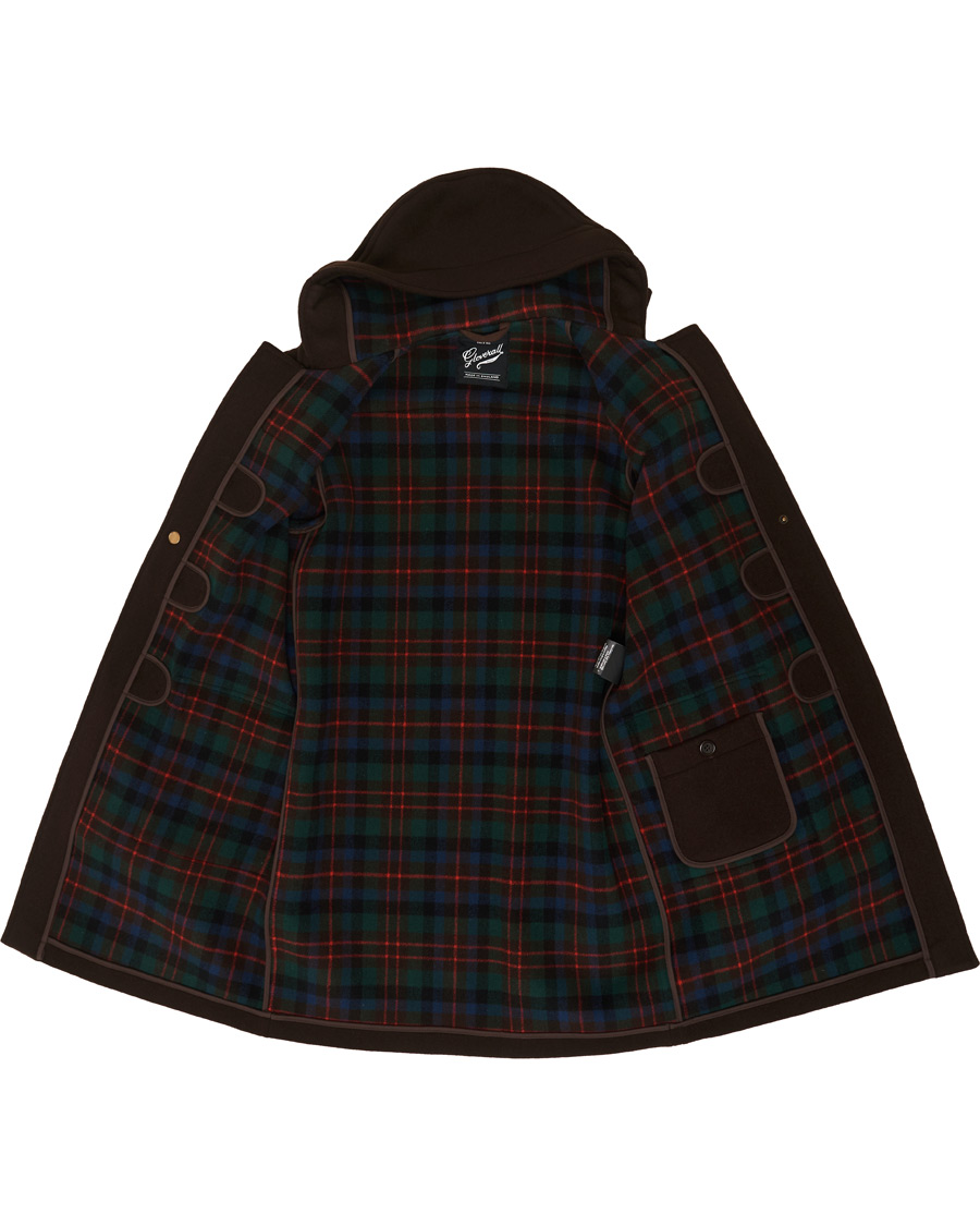 Men | Coats & Jackets | Gloverall | Morris Duffle Coat Brown/Tartan
