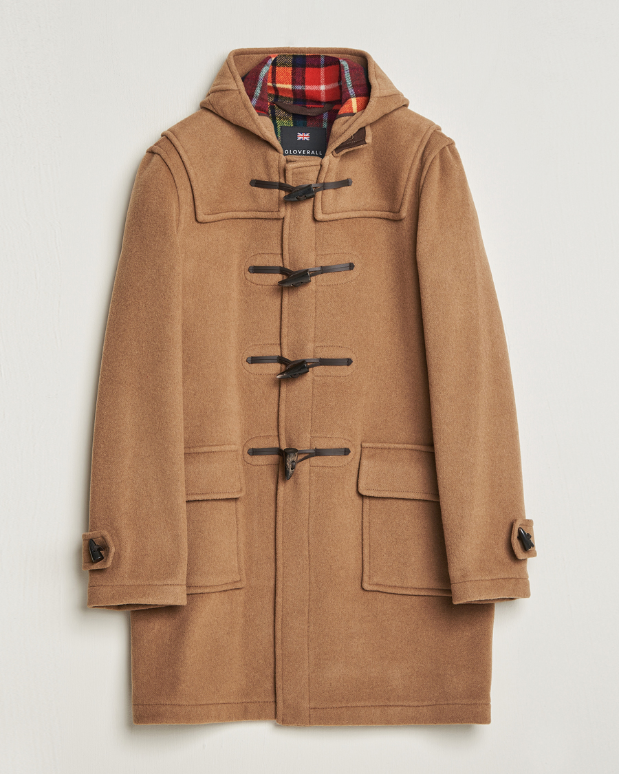 Men | Coats & Jackets | Gloverall | Morris Duffle Coat Camel/Buchanan