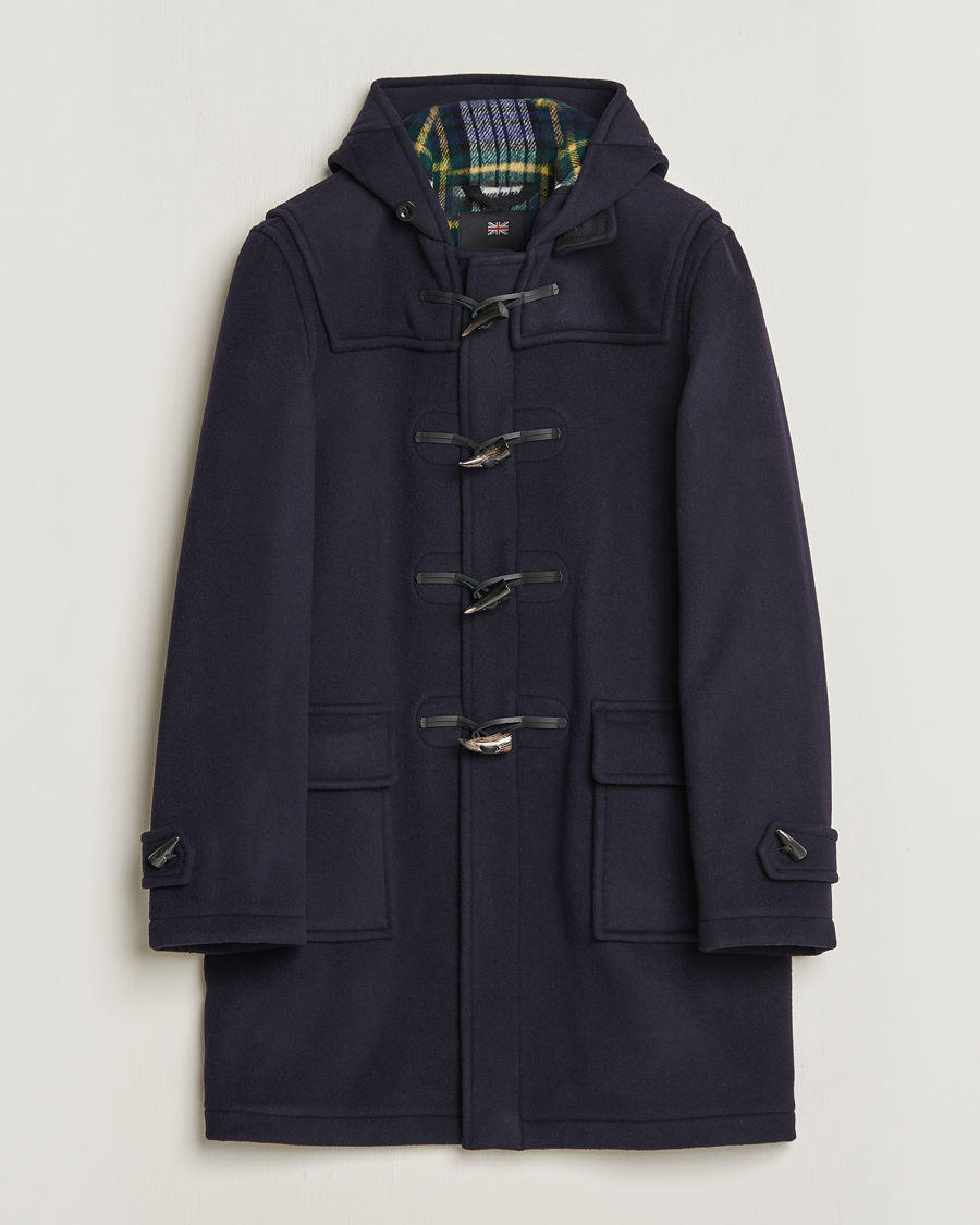 Men | Coats & Jackets | Gloverall | Morris Duffle Coat Navy/Dress Gordon