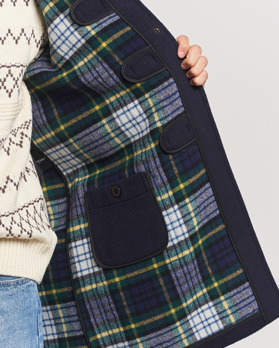 Men | Coats & Jackets | Gloverall | Morris Duffle Coat Navy/Dress Gordon