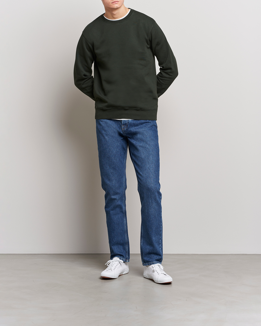 Men | Sweaters & Knitwear | Colorful Standard | Classic Organic Crew Neck Sweat Hunter Green