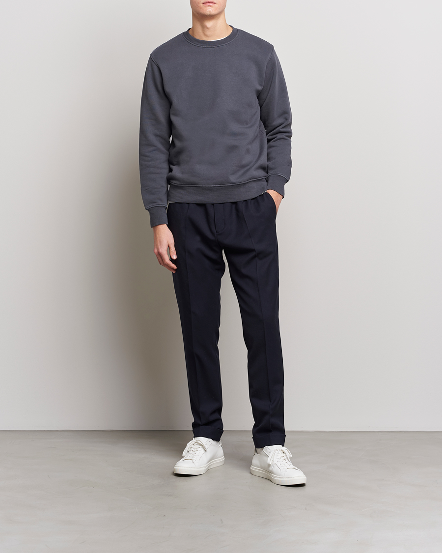 Men | Sweaters & Knitwear | Colorful Standard | Classic Organic Crew Neck Sweat Lava Grey