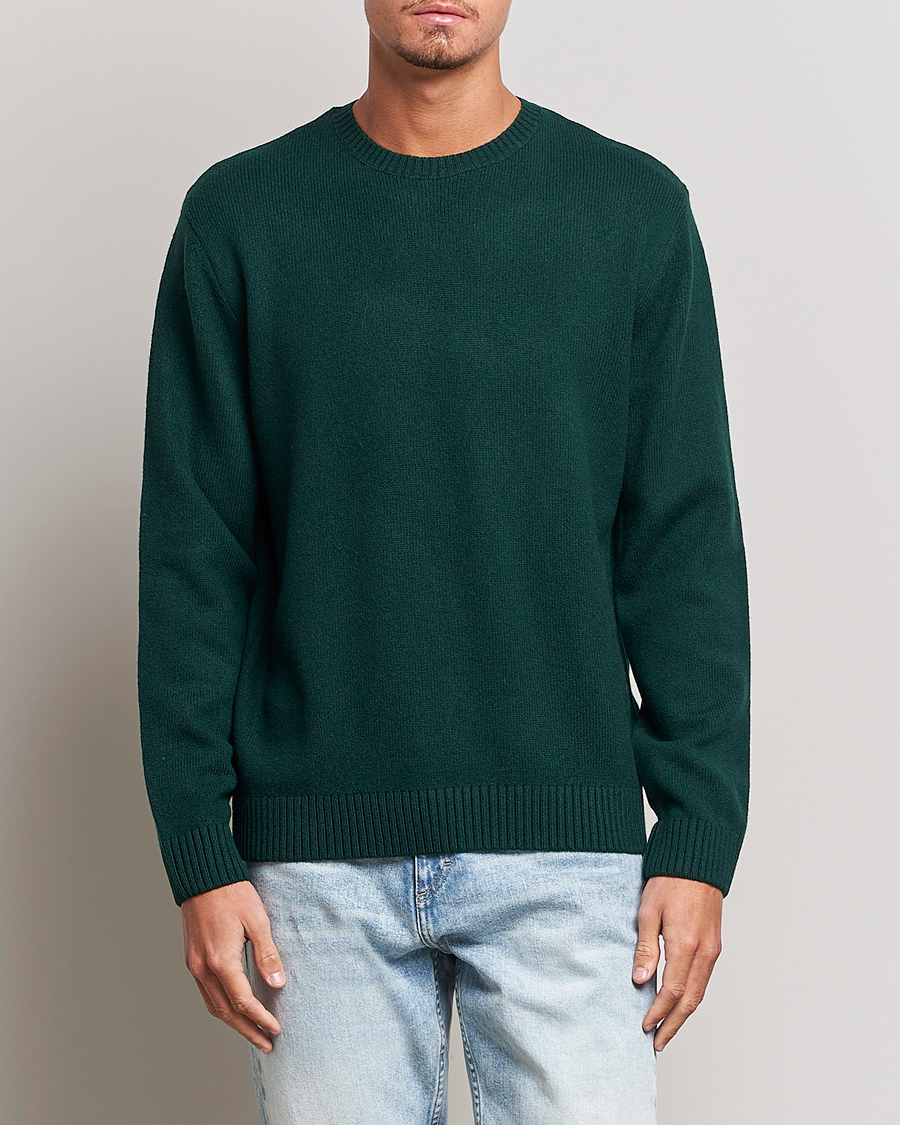 Men | Sweaters & Knitwear | Colorful Standard | Classic Merino Wool Crew Neck Emerald Green
