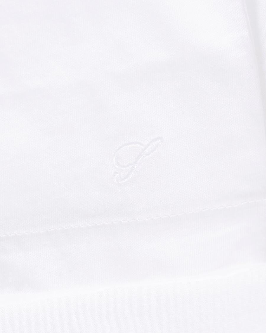 Men | Shirts | Stenströms | Cotton Popover Poloshirt White