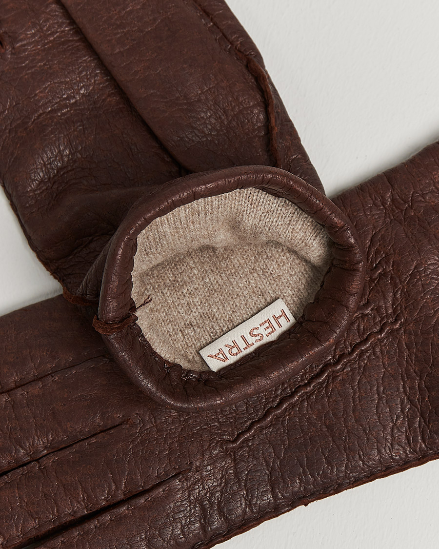 Men | Gloves | Hestra | Peccary Handsewn Cashmere Lined Glove Siena