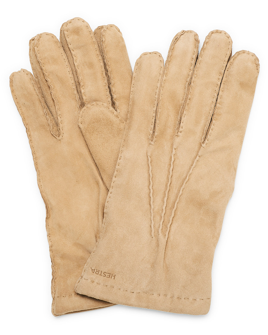 Men | Hestra Arthur Wool Lined Suede Glove Camel | Hestra | Arthur Wool Lined Suede Glove Camel