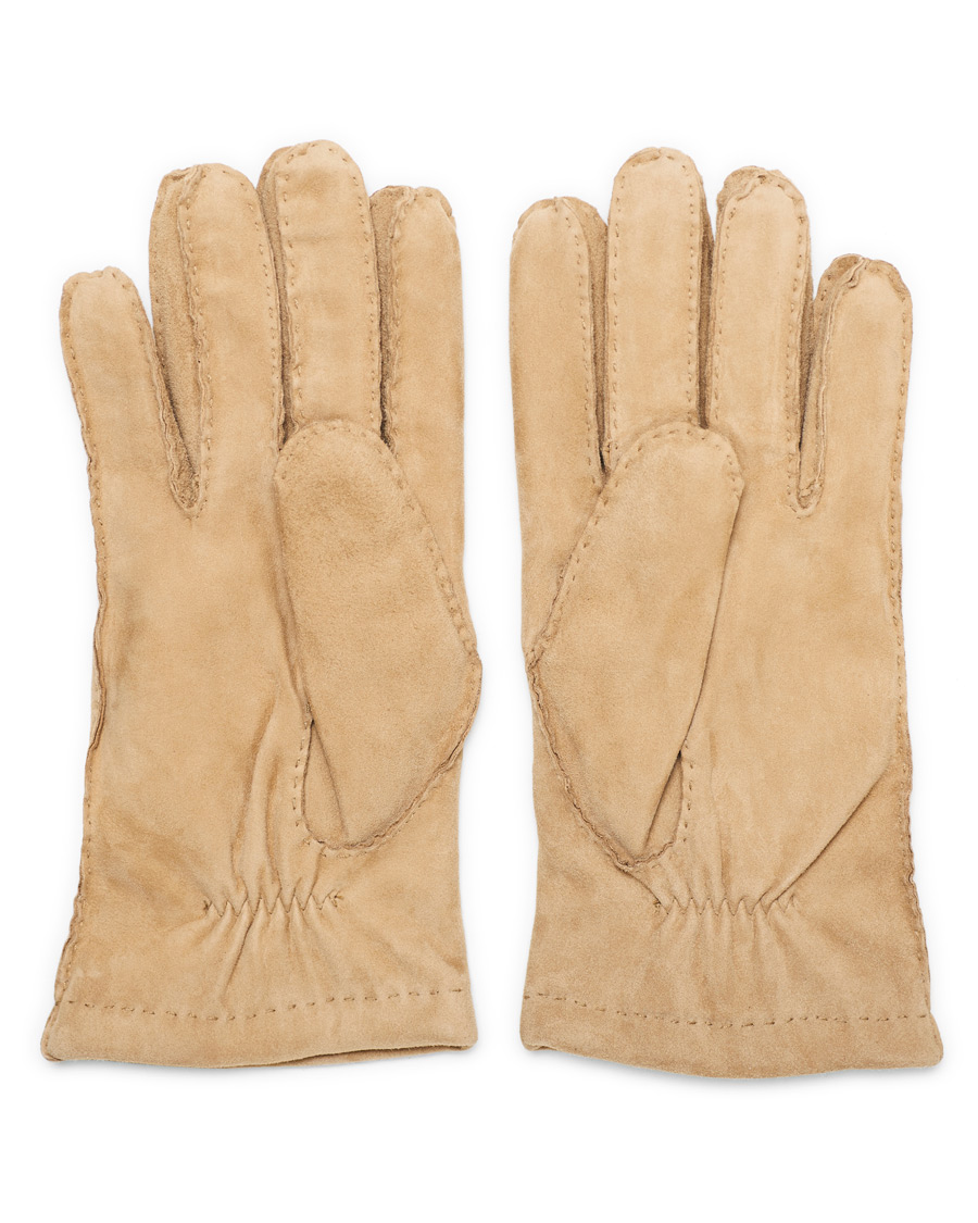 Men | Hestra Arthur Wool Lined Suede Glove Camel | Hestra | Arthur Wool Lined Suede Glove Camel
