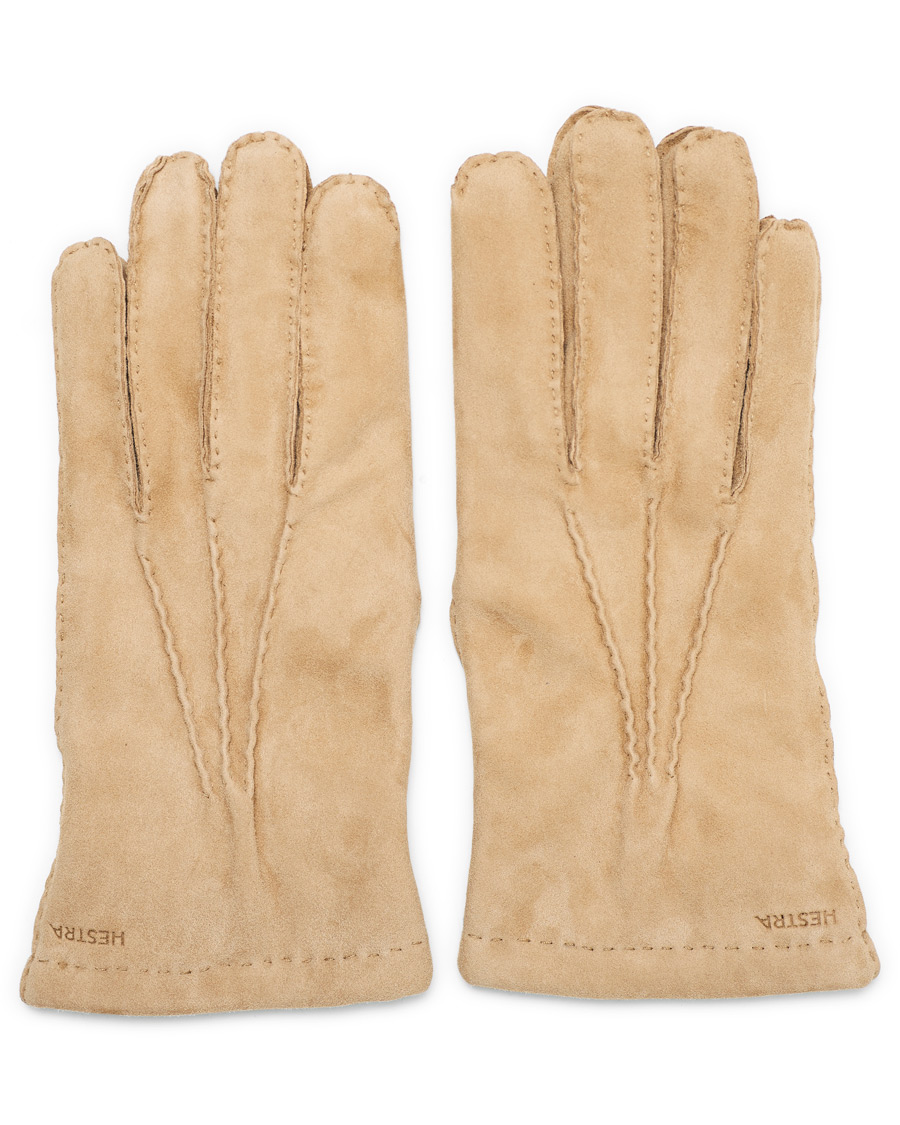 Men | Hestra Arthur Wool Lined Suede Glove Camel | Hestra | Arthur Wool Lined Suede Glove Camel