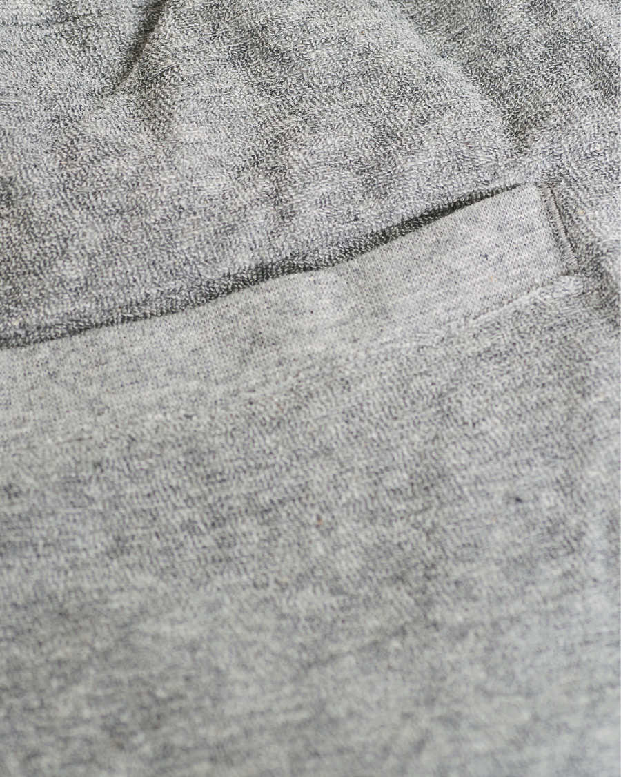 Men | Shorts | Sunspel | Organic Cotton Towelling Shorts Grey Melange