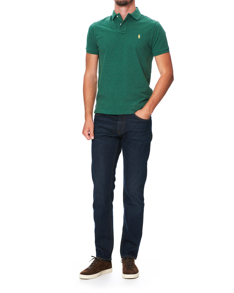 Men | Polo Shirts | Polo Ralph Lauren | Custom Slim Fit Polo Green Heather