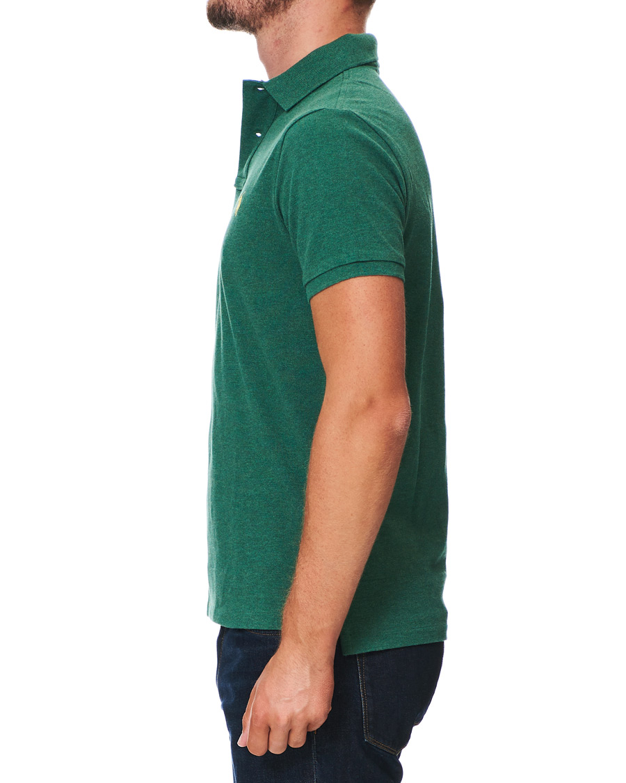 Men | Polo Shirts | Polo Ralph Lauren | Custom Slim Fit Polo Green Heather