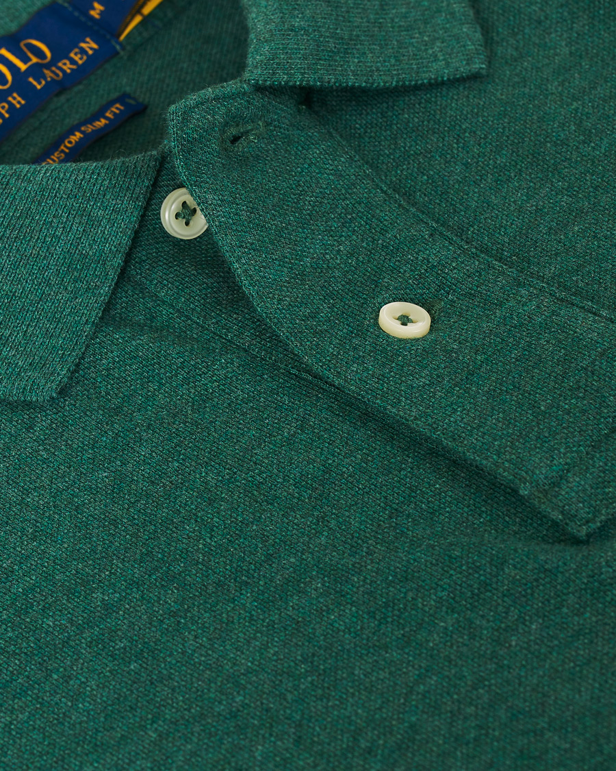 Men | Polo Shirts | Polo Ralph Lauren | Custom Slim Fit Polo Green Heather