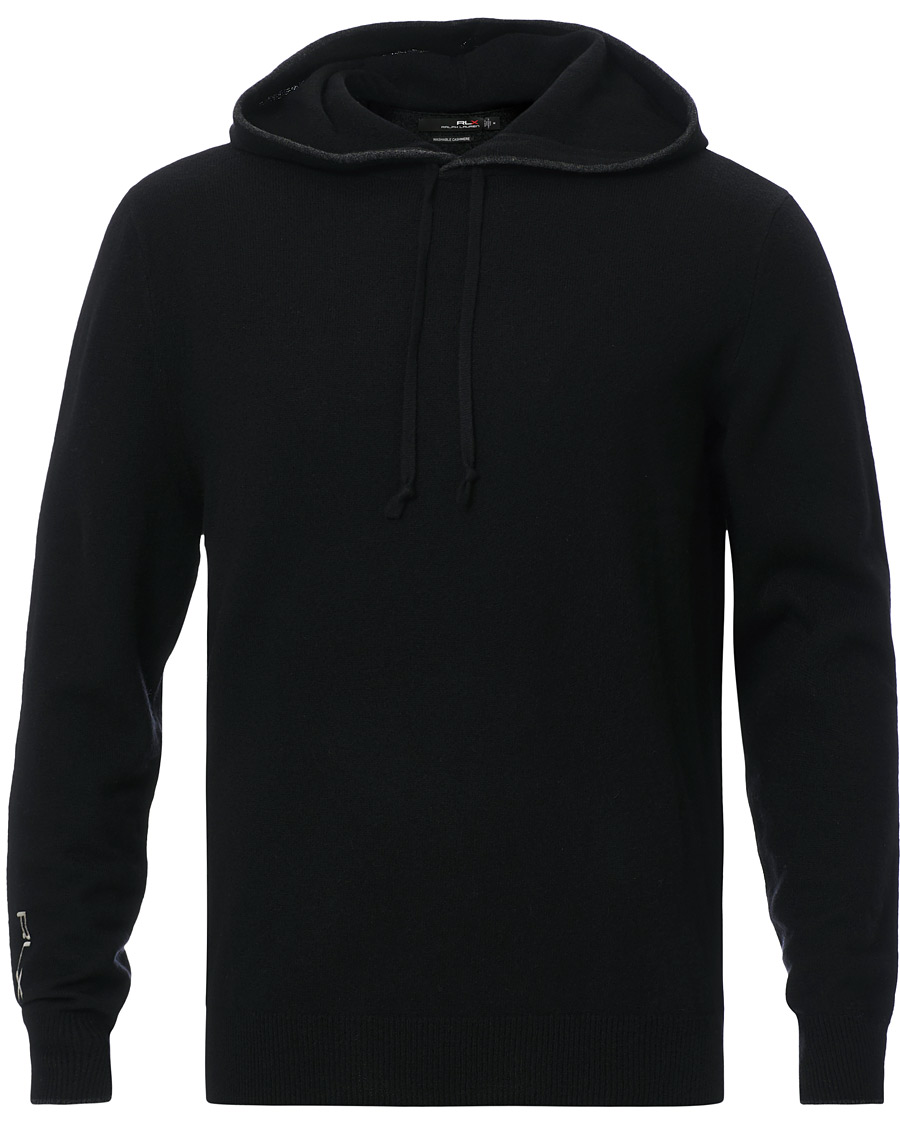 Men | Sweaters & Knitwear | RLX Ralph Lauren | Washable Cashmere Hoodie Black