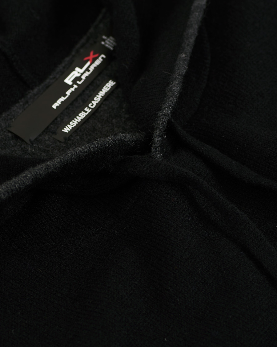 Men | Sweaters & Knitwear | RLX Ralph Lauren | Washable Cashmere Hoodie Black