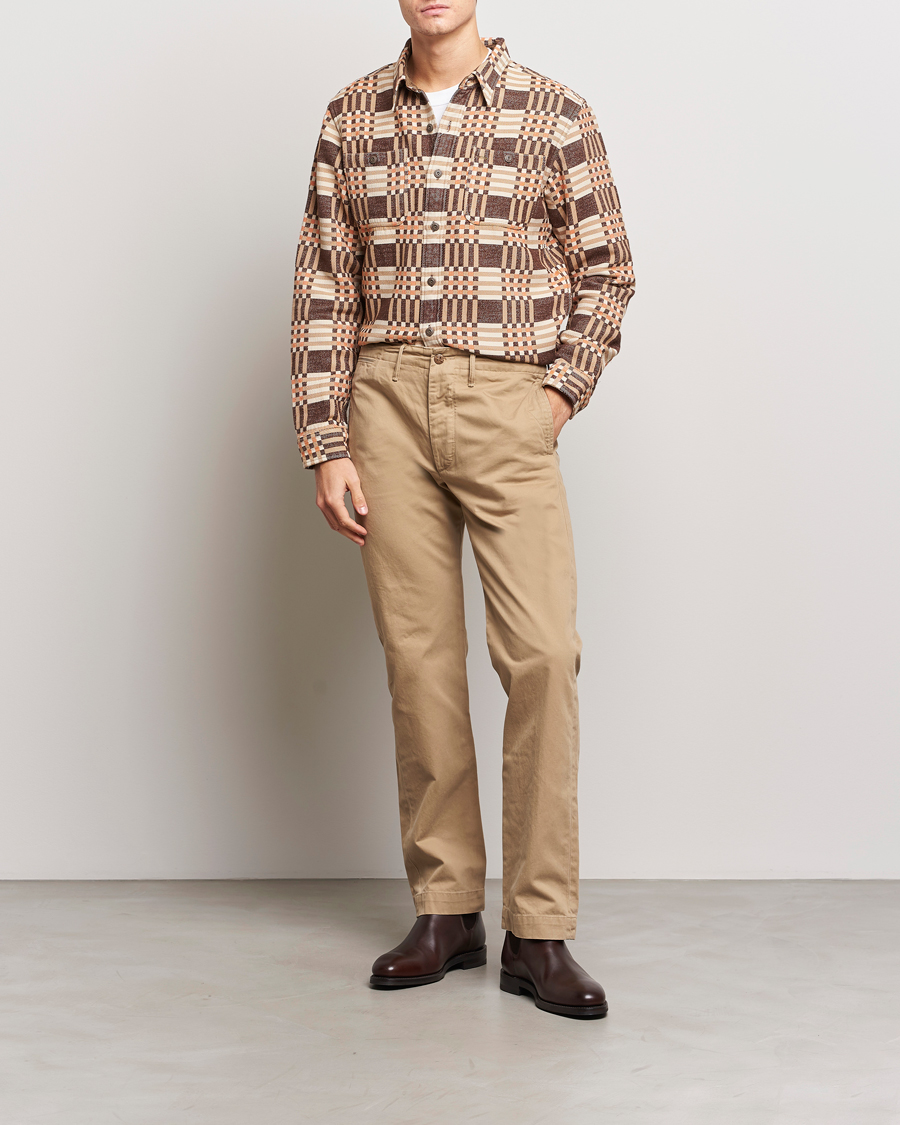 Men | Trousers | RRL | Officers Flat Pant New Military Khaki