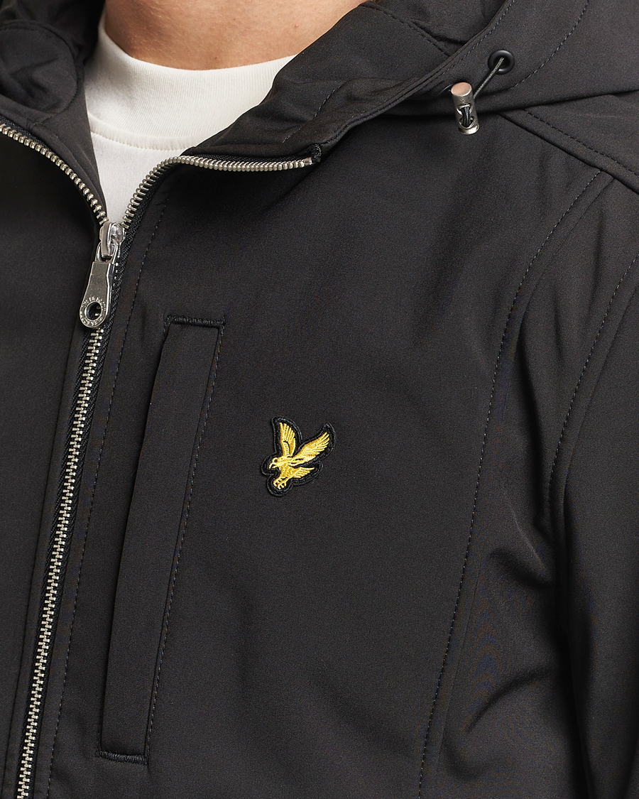 Men | Coats & Jackets | Lyle & Scott | Softshell Hooded Jacket Jet Black