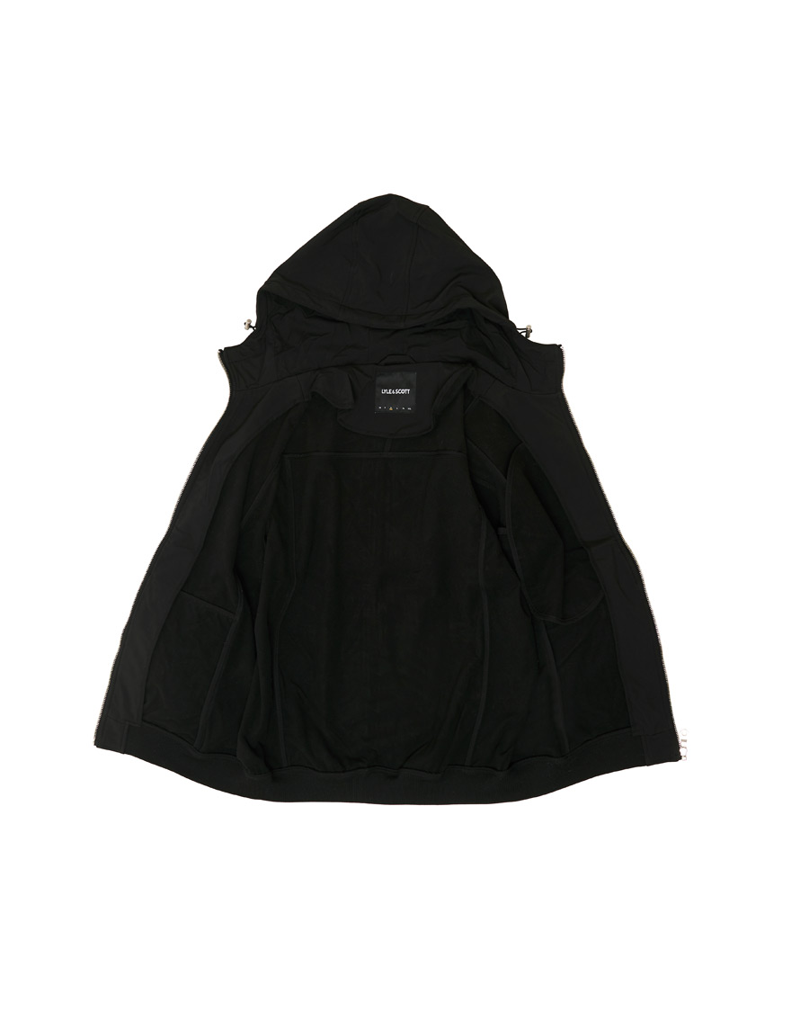 Men | Coats & Jackets | Lyle & Scott | Softshell Hooded Jacket Jet Black