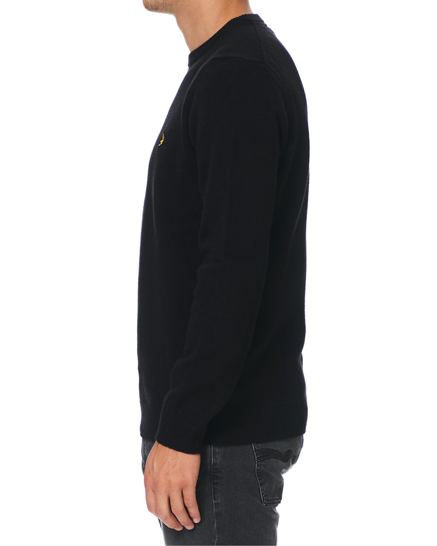 Men | Sweaters & Knitwear | Lyle & Scott | Lambswool Crew Neck Pullover Black