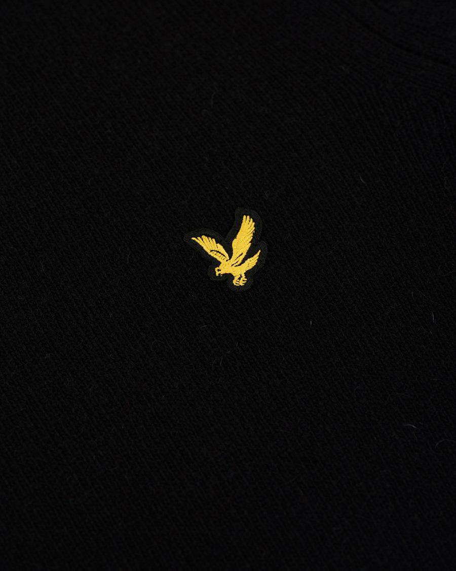 Men | Sweaters & Knitwear | Lyle & Scott | Lambswool Crew Neck Pullover Black