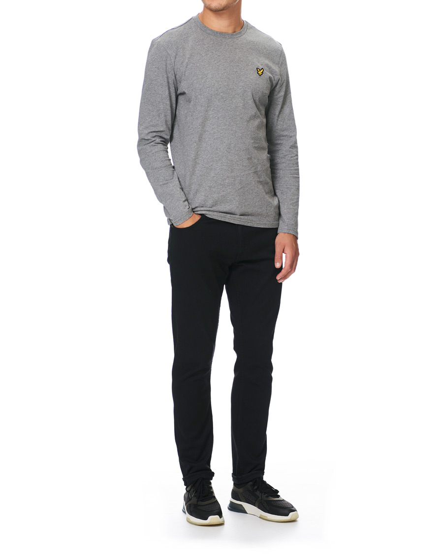 Men | T-Shirts | Lyle & Scott | Long Sleeve Crew Neck Tee Mid Grey Marl