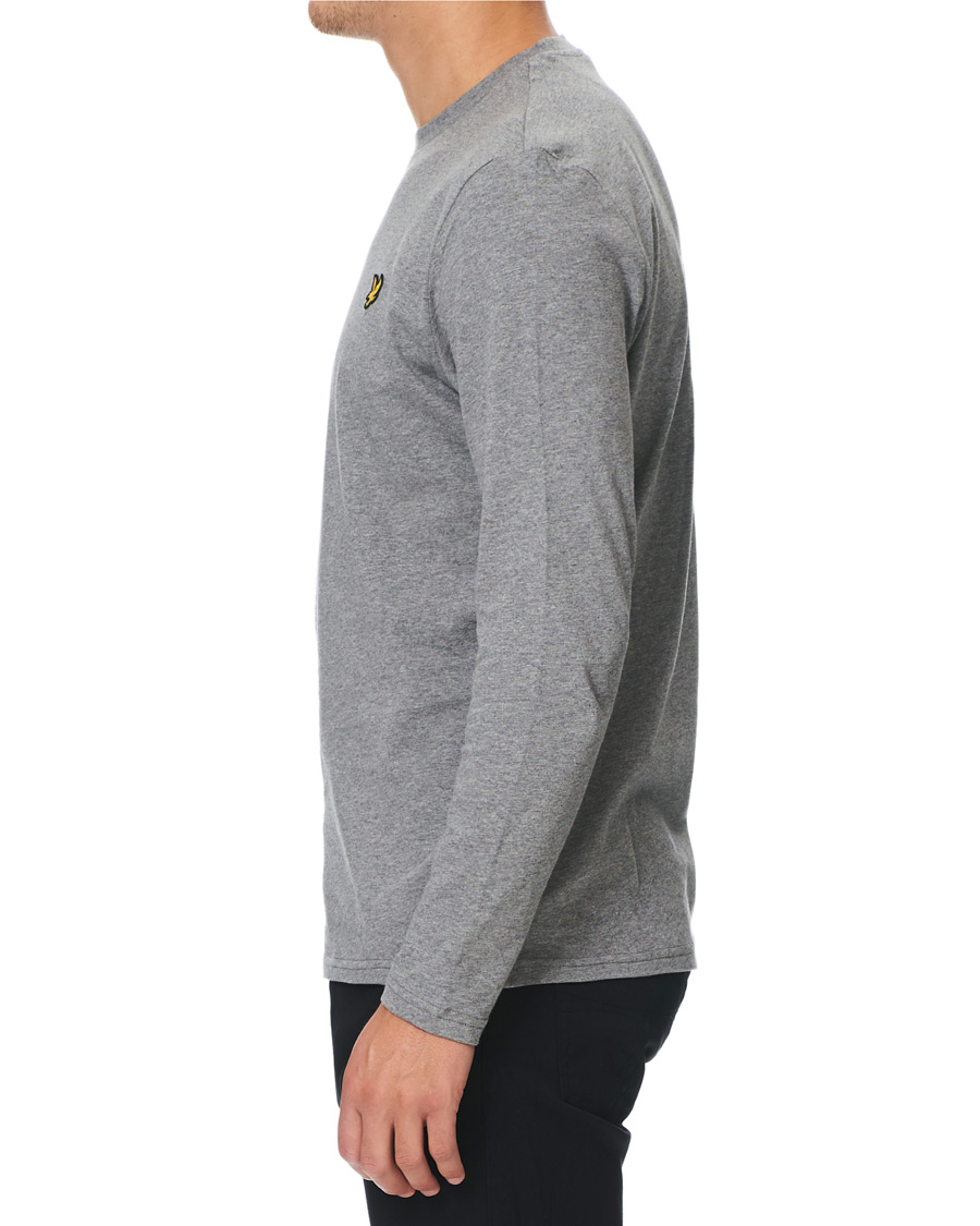 Men | T-Shirts | Lyle & Scott | Long Sleeve Crew Neck Tee Mid Grey Marl