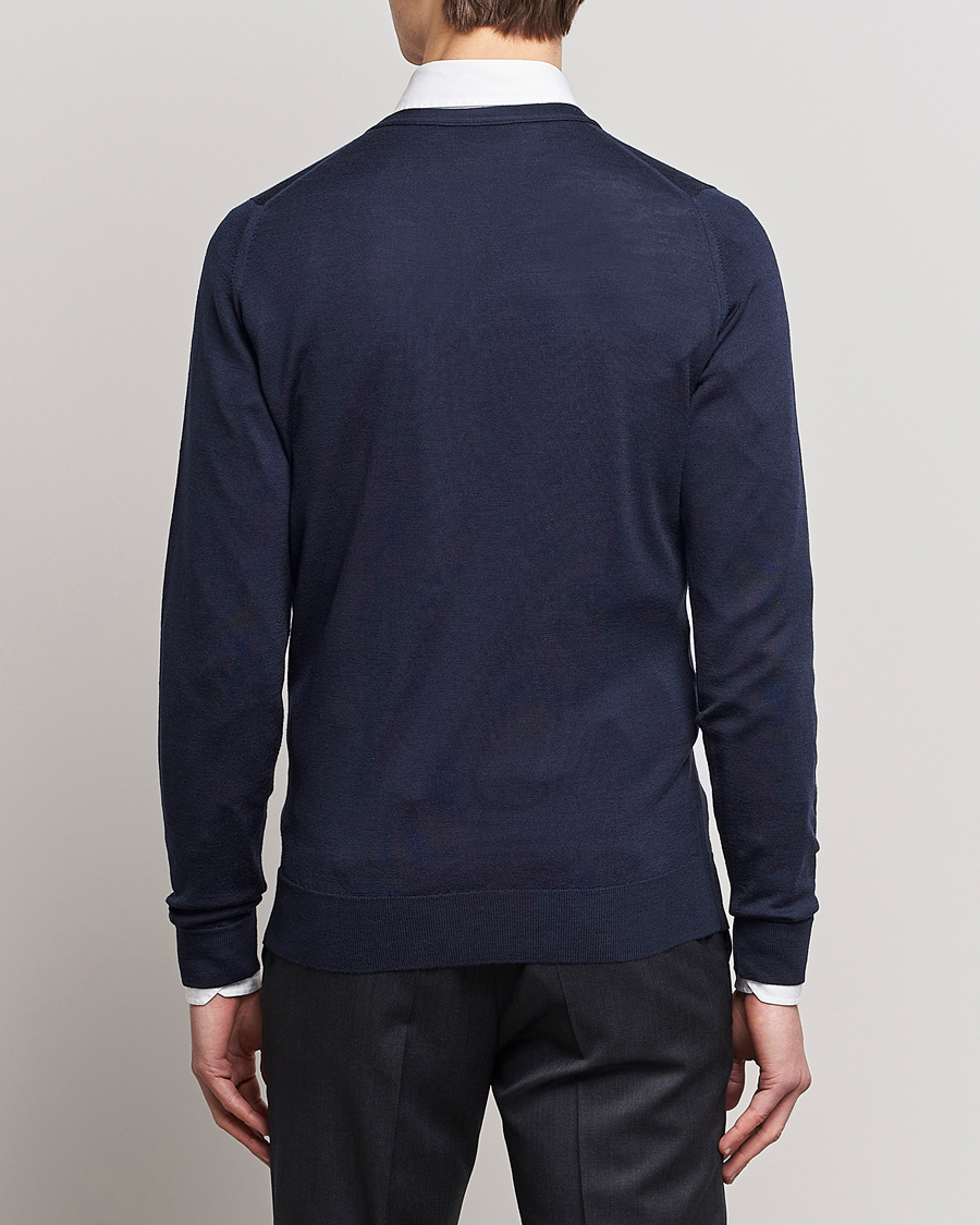 Men | Sweaters & Knitwear | John Smedley | Petworth Extra Fine Merino Cardigan Midnight
