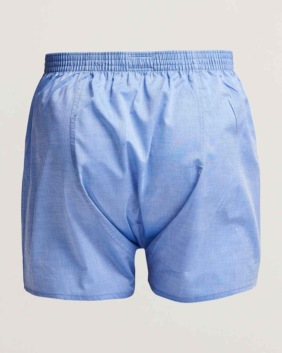Men | Underwear & Socks | Derek Rose | Classic Fit Cotton Boxer Shorts Blue