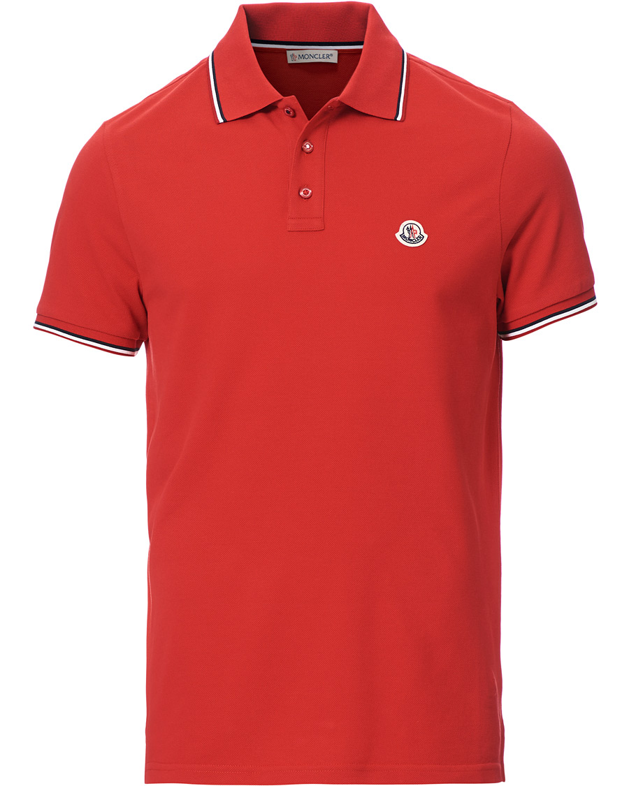 Men | Polo Shirts | Moncler | Logo Tipped Polo Red