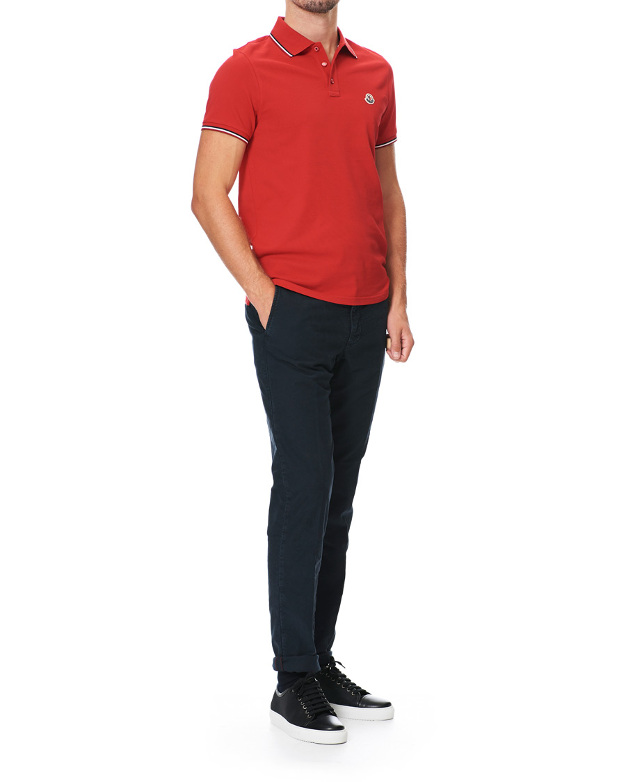 Men | Polo Shirts | Moncler | Logo Tipped Polo Red