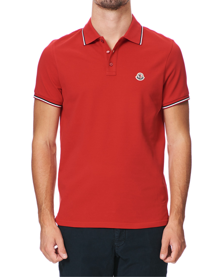 Men | Polo Shirts | Moncler | Logo Tipped Polo Red