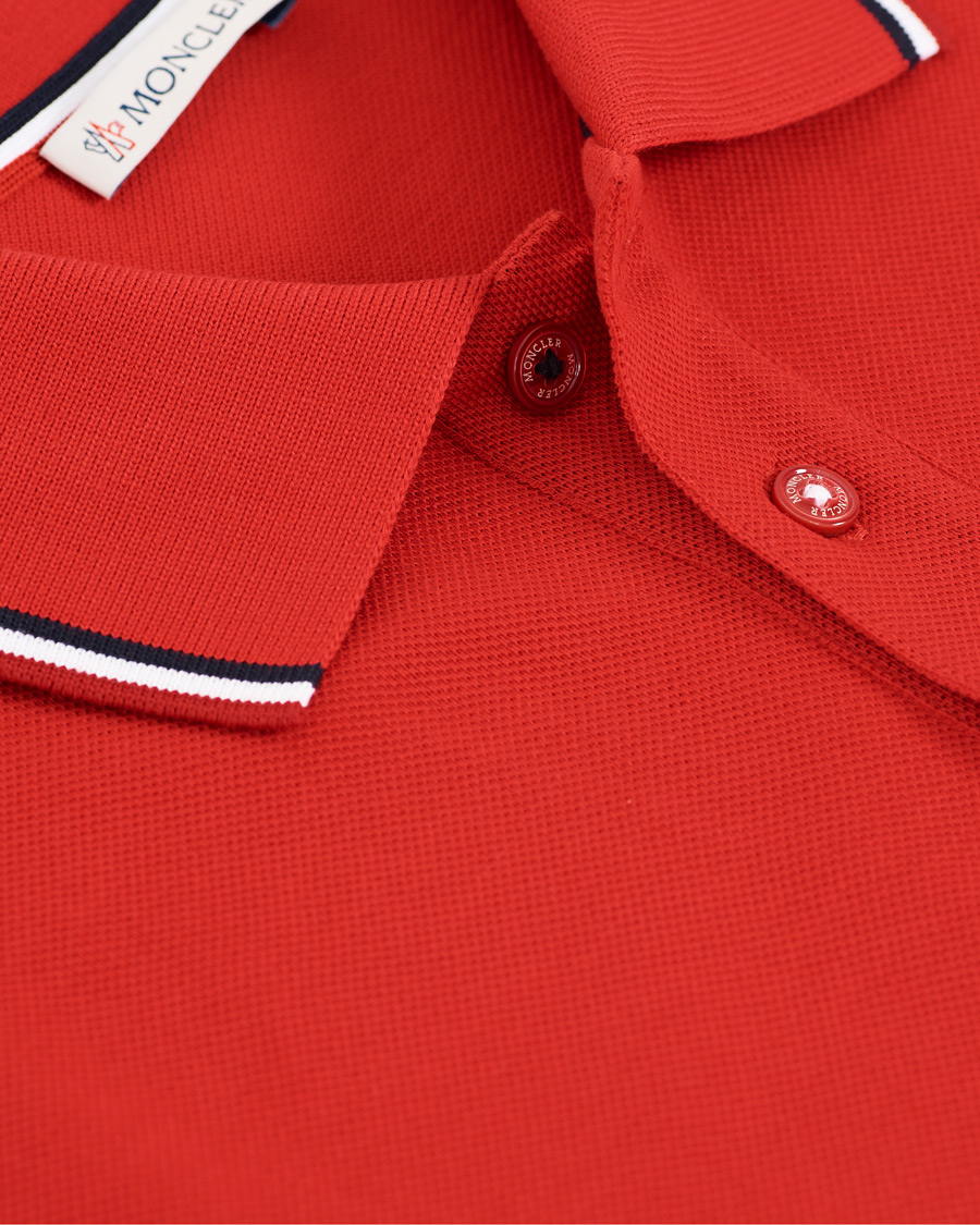 Men | Polo Shirts | Moncler | Logo Tipped Polo Red