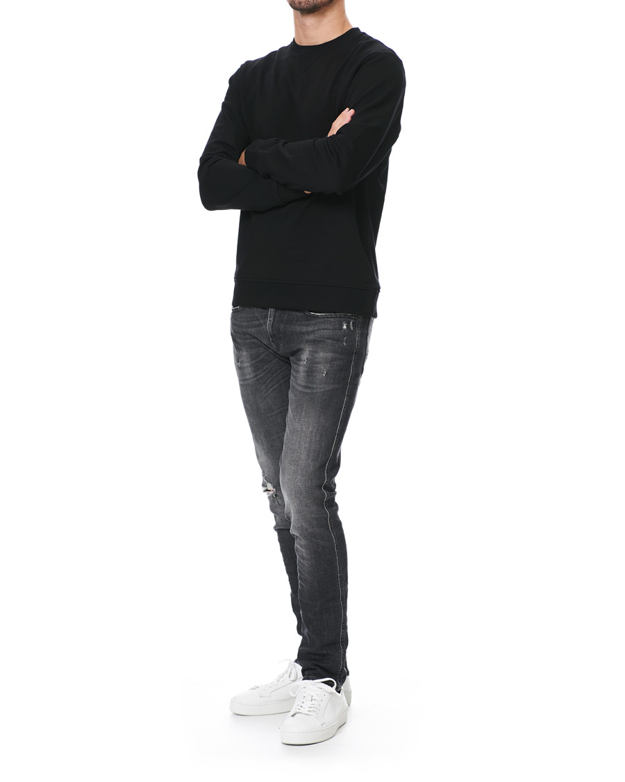 Men | Sweaters & Knitwear | Samsøe Samsøe | Samsøe & Samsøe Hugo Organic Cotton Crew Neck Sweat Black