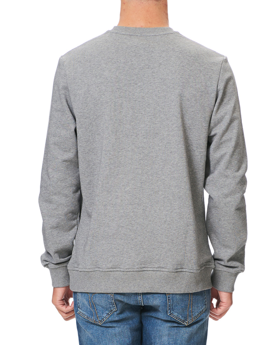 Men | Sweaters & Knitwear | Samsøe Samsøe | Samsøe & Samsøe Hugo Organic Cotton Crew Neck Sweat Grey Mel