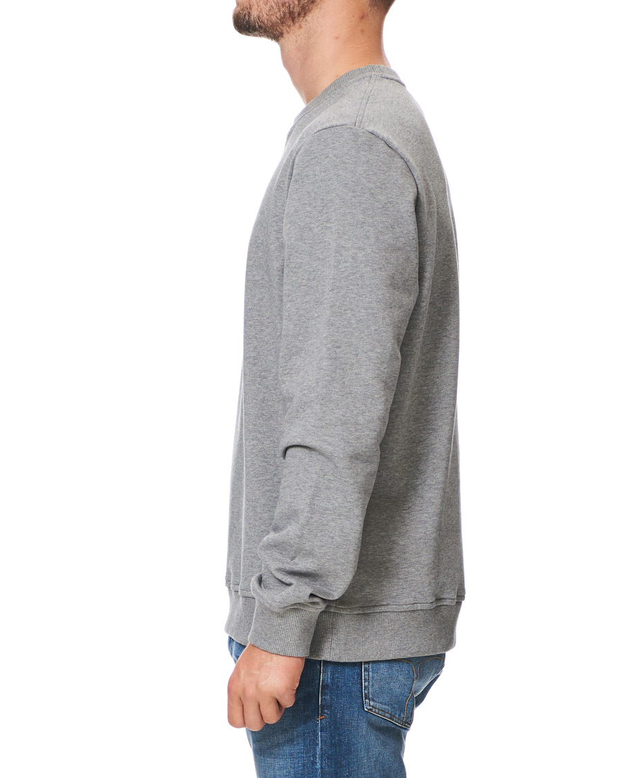 Men | Sweaters & Knitwear | Samsøe Samsøe | Samsøe & Samsøe Hugo Organic Cotton Crew Neck Sweat Grey Mel