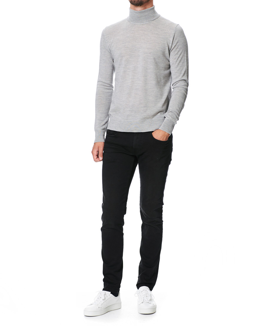 Men | Sweaters & Knitwear | Samsøe Samsøe | Samsøe & Samsøe Flemming Superfine Merino Wool Rollneck Grey Mel