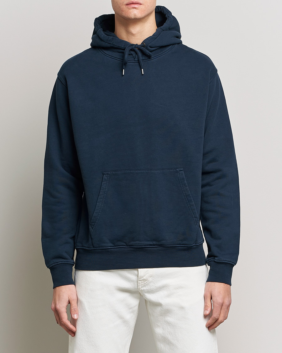 Men | Sweaters & Knitwear | Colorful Standard | Classic Organic Hood Navy Blue