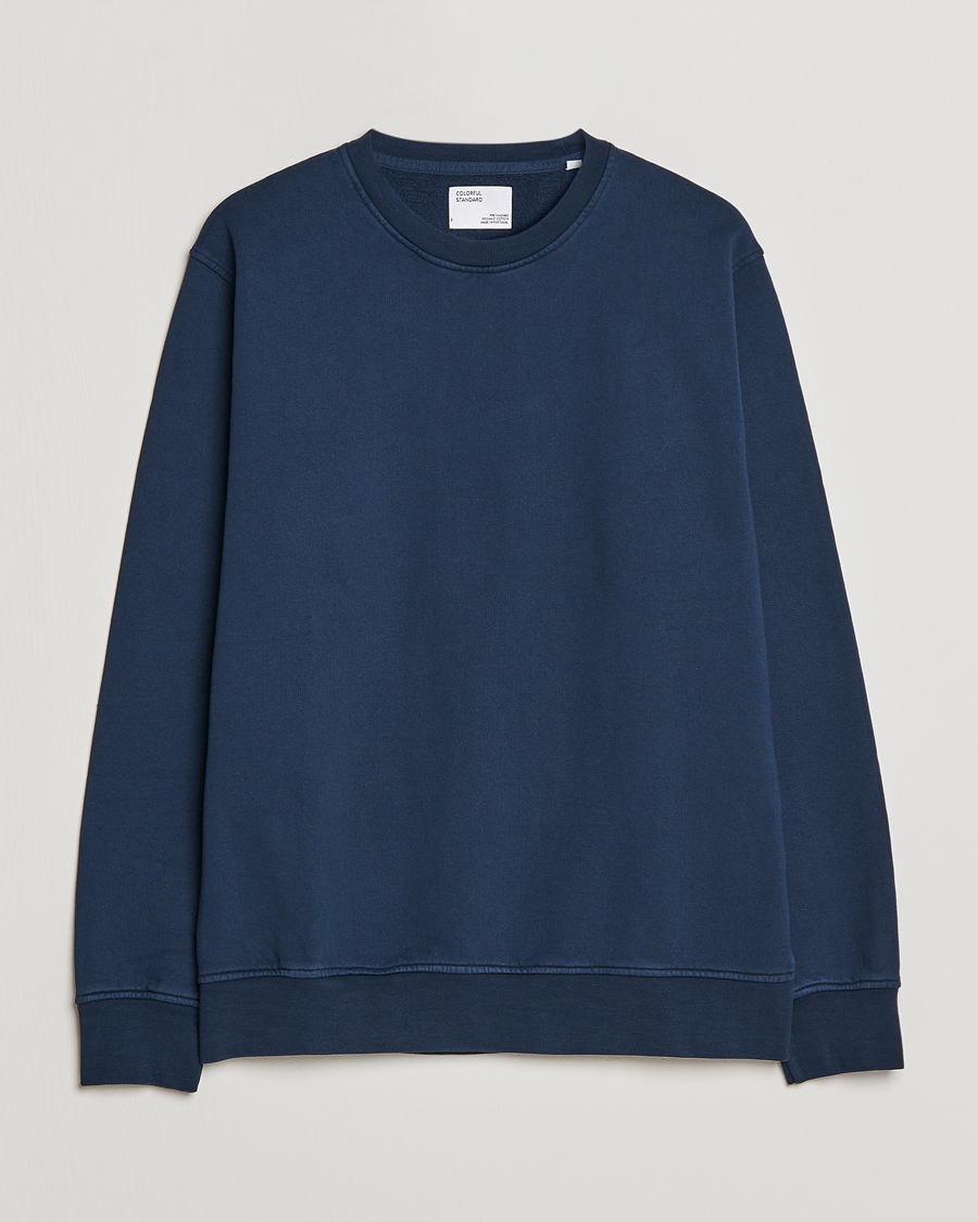 Men | Sweaters & Knitwear | Colorful Standard | Classic Organic Crew Neck Sweat Navy Blue