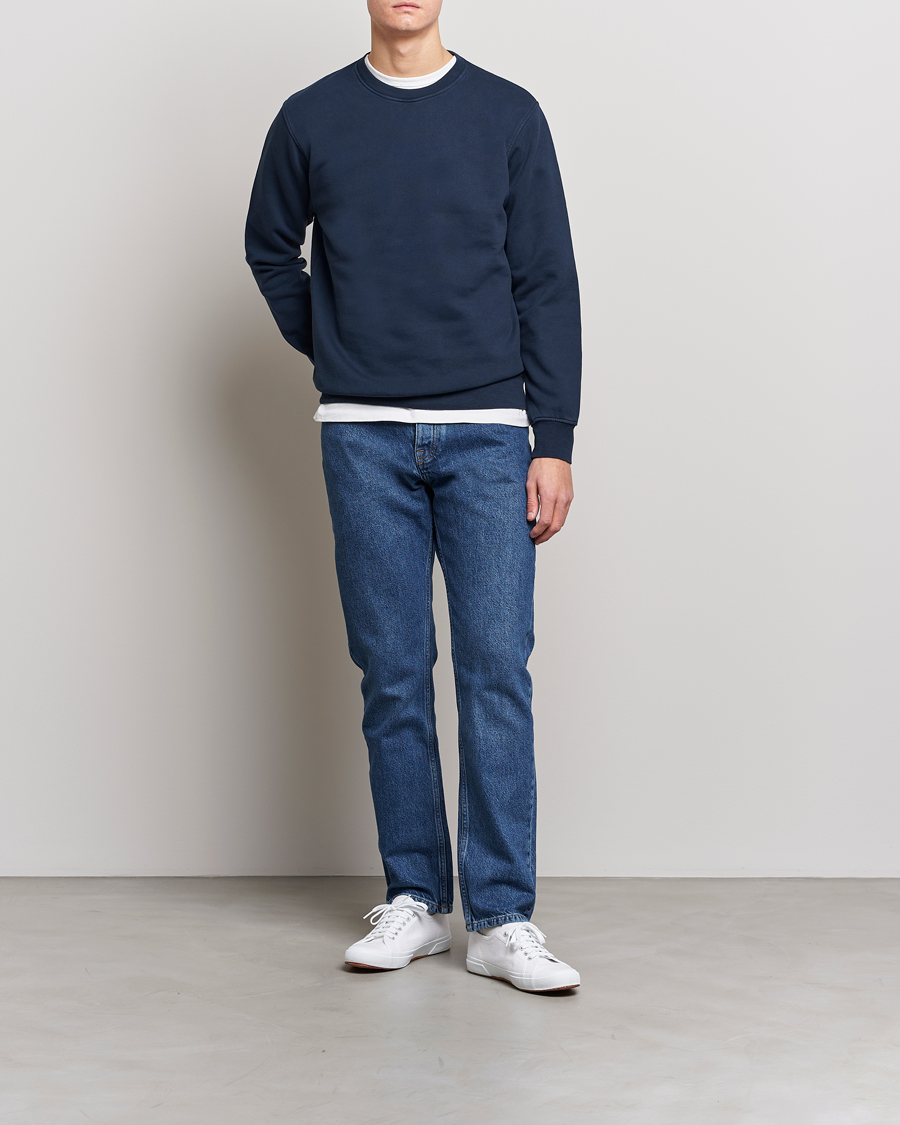 Men | Sweaters & Knitwear | Colorful Standard | Classic Organic Crew Neck Sweat Navy Blue