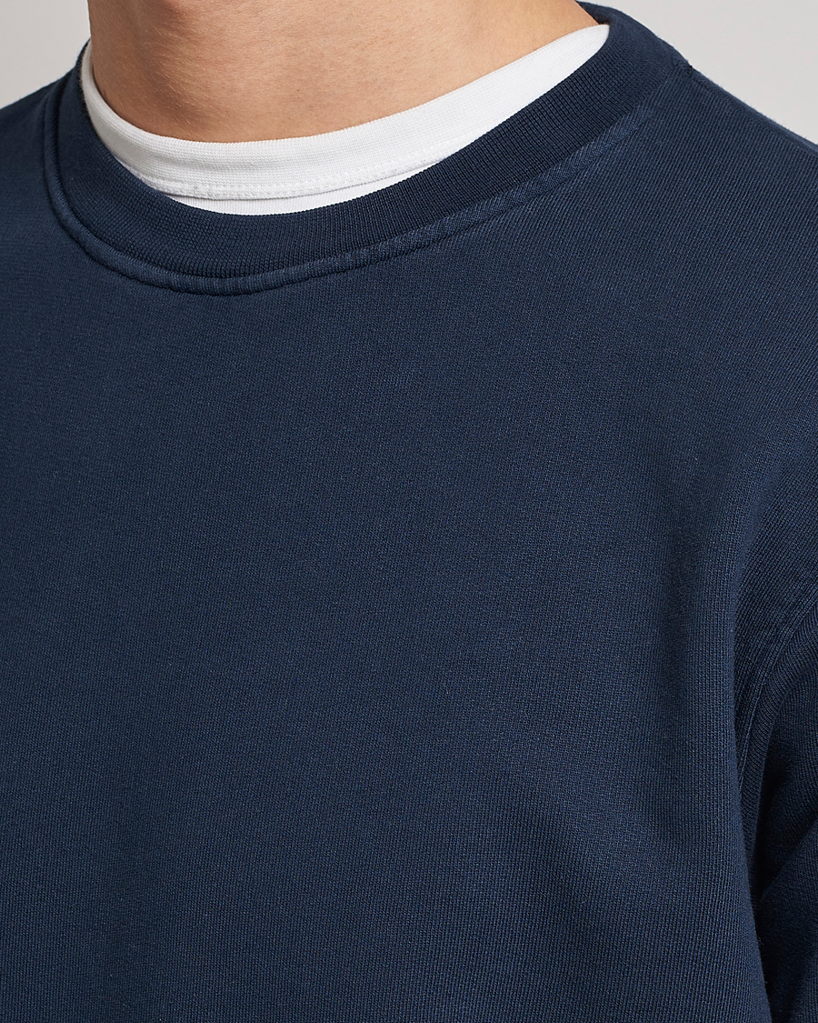 Men | Sweaters & Knitwear | Colorful Standard | Classic Organic Crew Neck Sweat Navy Blue