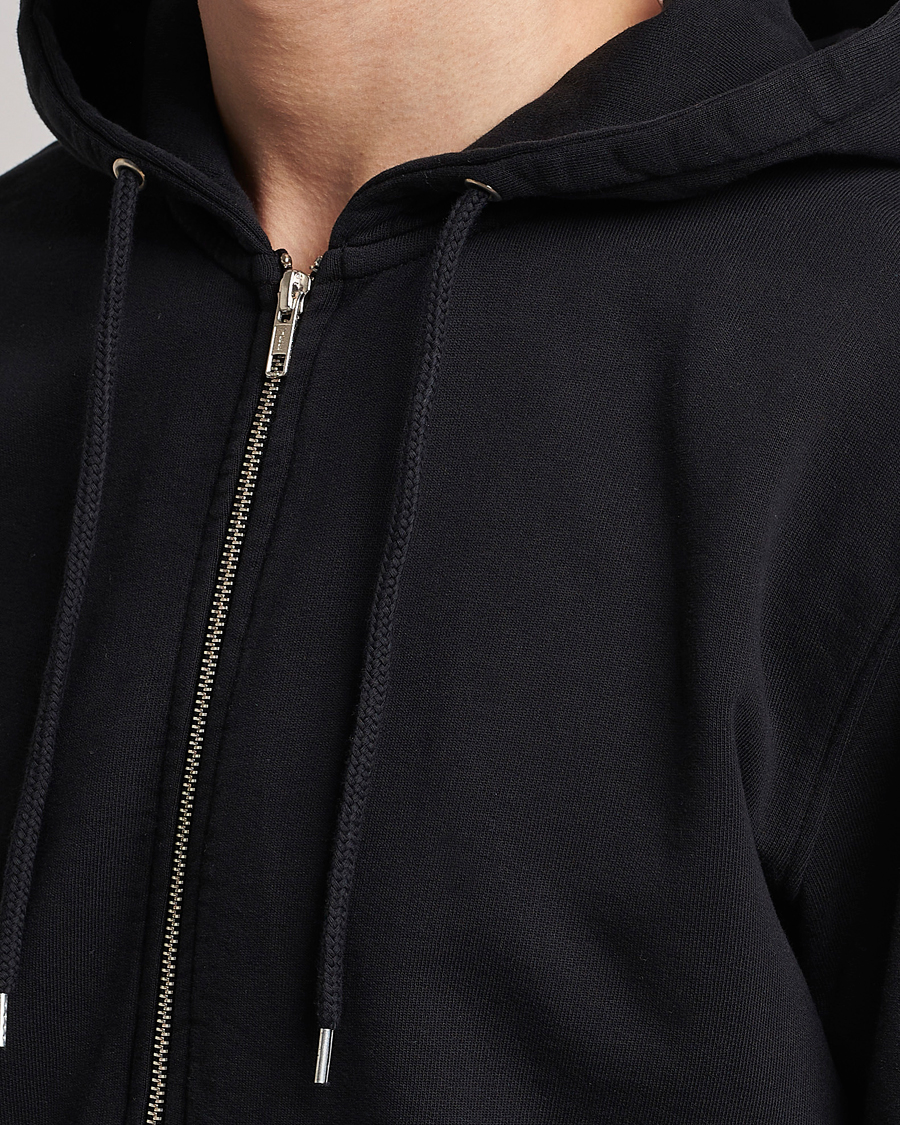 Men | Sweaters & Knitwear | Colorful Standard | Classic Organic Full Zip Hood Deep Black