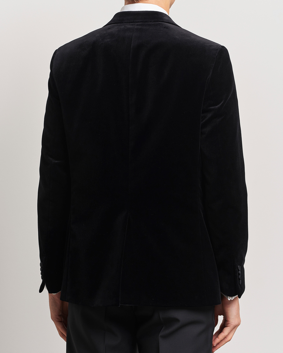 Men | Blazers | Oscar Jacobson | Frampton Velvet Tuxedo Blazer Black