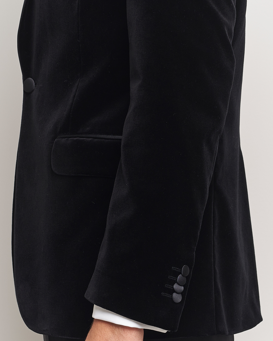 Men | Blazers | Oscar Jacobson | Frampton Velvet Tuxedo Blazer Black