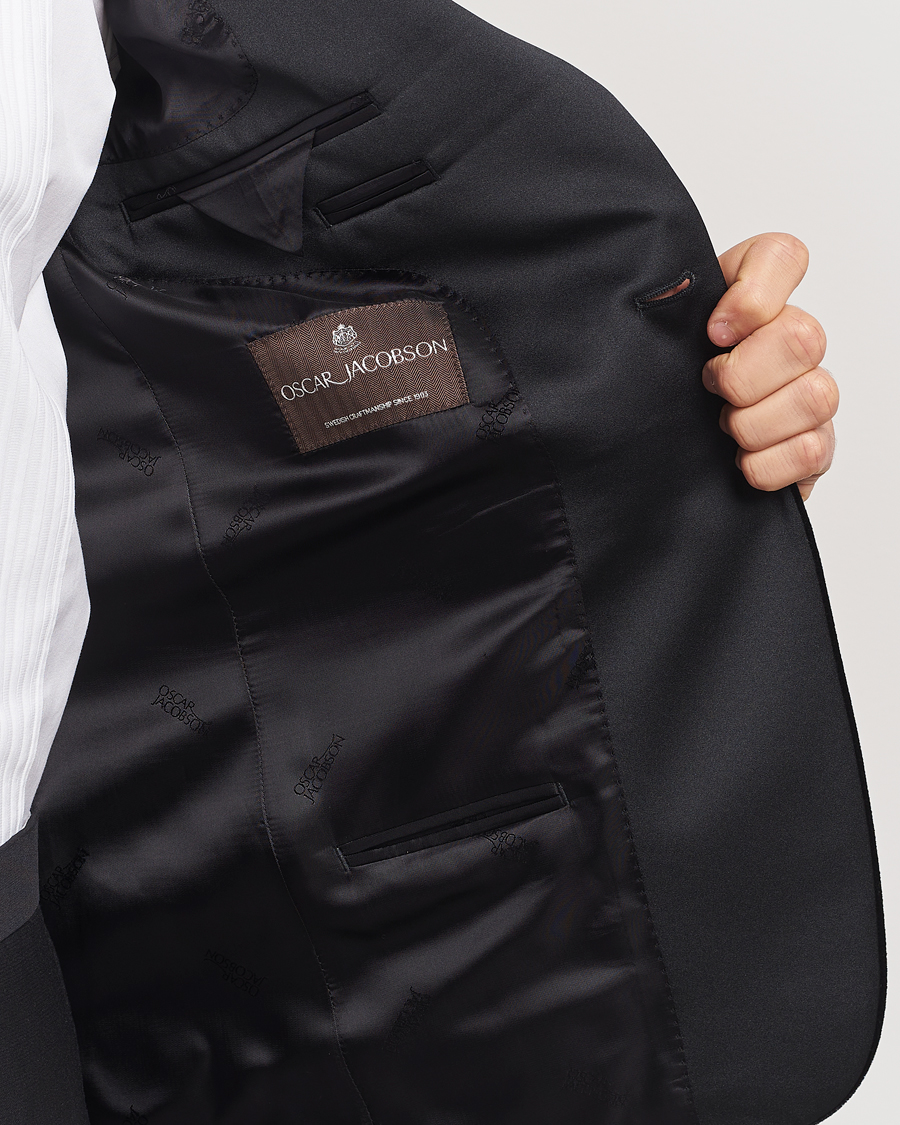 Men | Blazers | Oscar Jacobson | Frampton Velvet Tuxedo Blazer Black