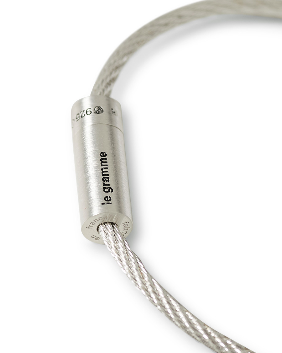 Men | LE GRAMME Cable Bracelet Brushed Sterling Silver 9g | LE GRAMME | Cable Bracelet Brushed Sterling Silver 9g
