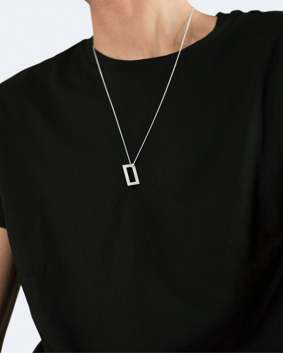 Men | LE GRAMME Rectangular Necklace Le 3.4 Sterling Silver | LE GRAMME | Rectangular Necklace Le 3.4 Sterling Silver