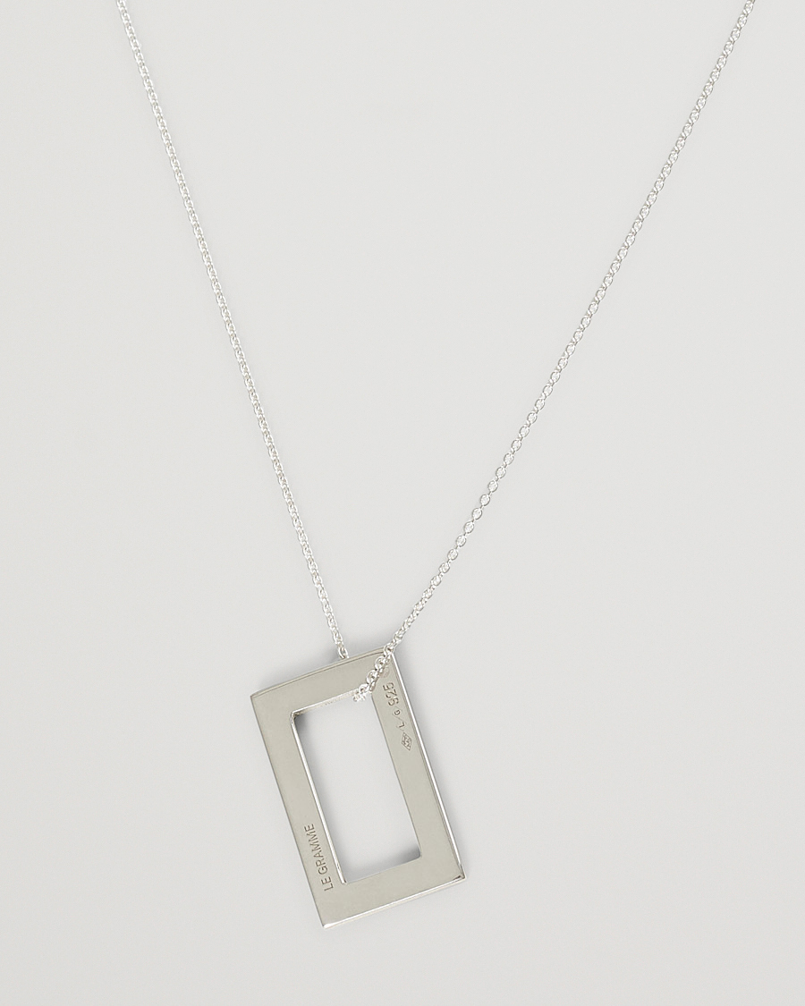 Men | Jewellery | LE GRAMME | Rectangular Necklace Le 3.4 Sterling Silver