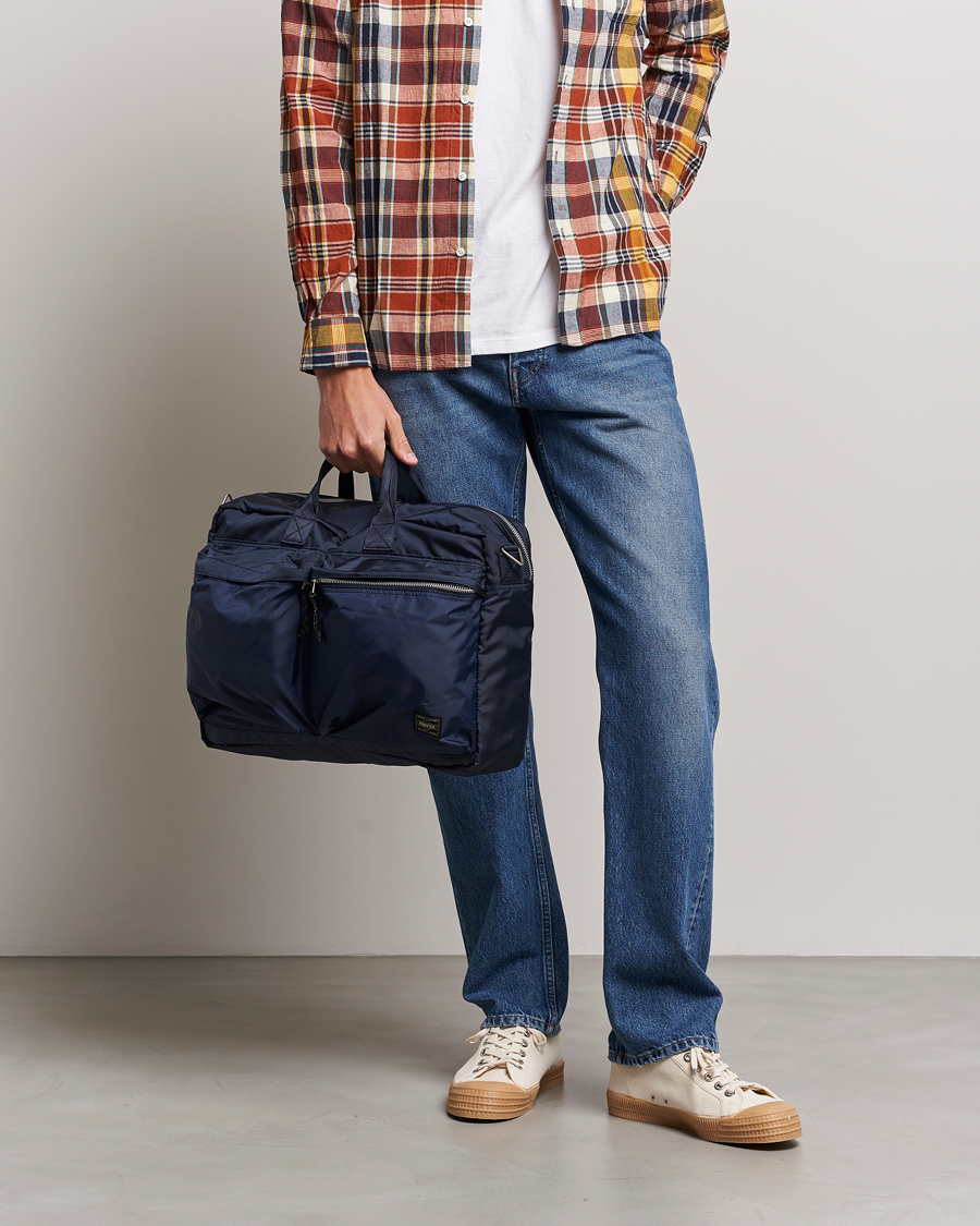 Men | Bags | Porter-Yoshida & Co. | Force 3Way Briefcase Navy Blue
