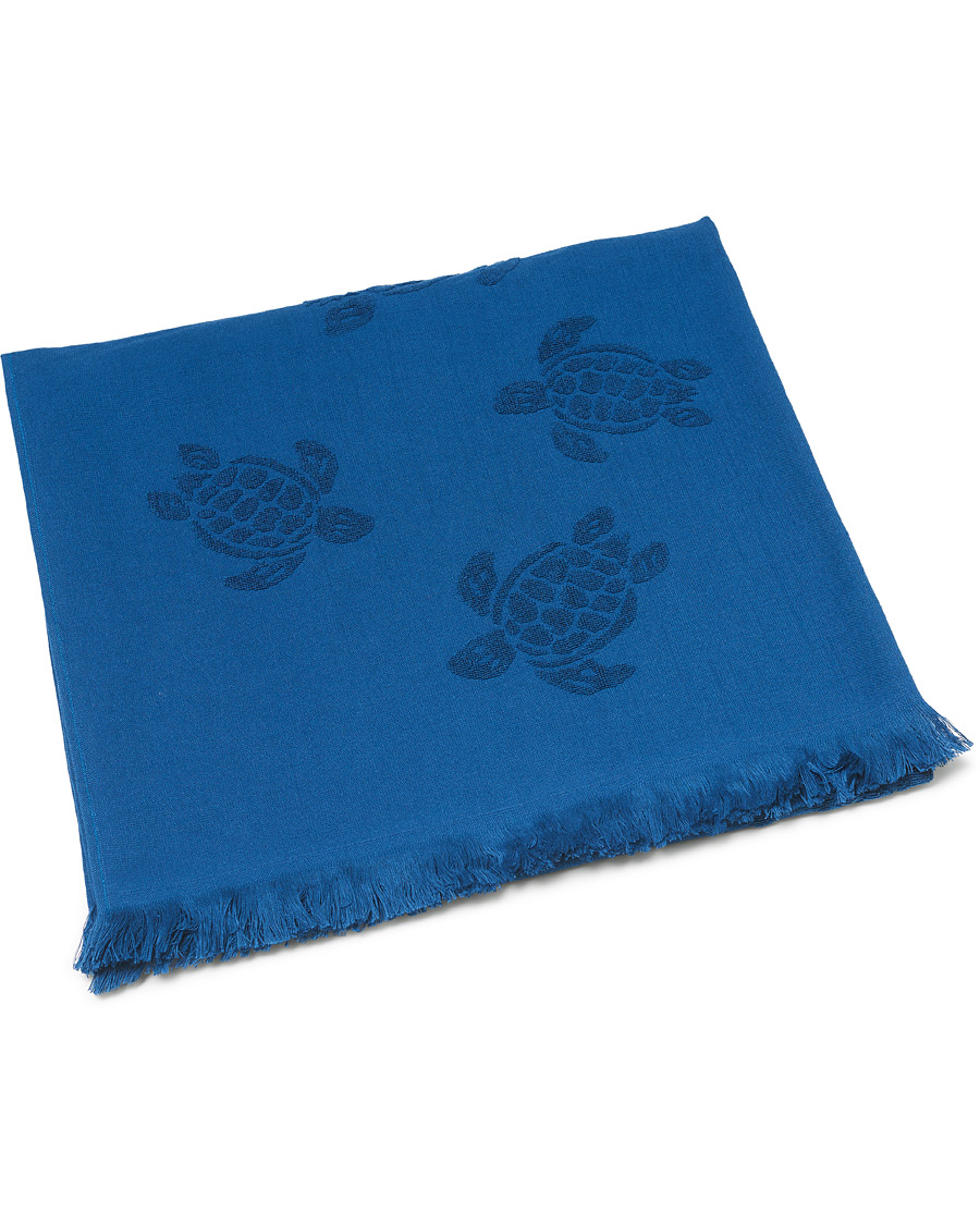 Men | Vilebrequin Turtle Jacquard Beach Towel Blue | Vilebrequin | Turtle Jacquard Beach Towel Blue