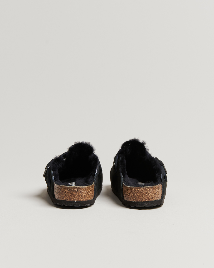 Men | BIRKENSTOCK Boston Shearling Black Suede | BIRKENSTOCK | Boston Shearling Black Suede
