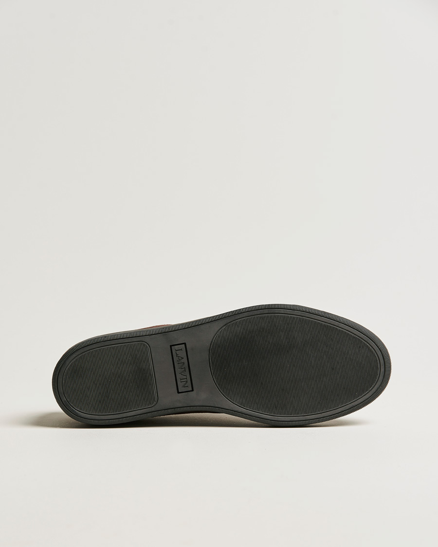 Men | Lanvin Patent Cap Toe Sneaker Dark Brown | Lanvin | Patent Cap Toe Sneaker Dark Brown